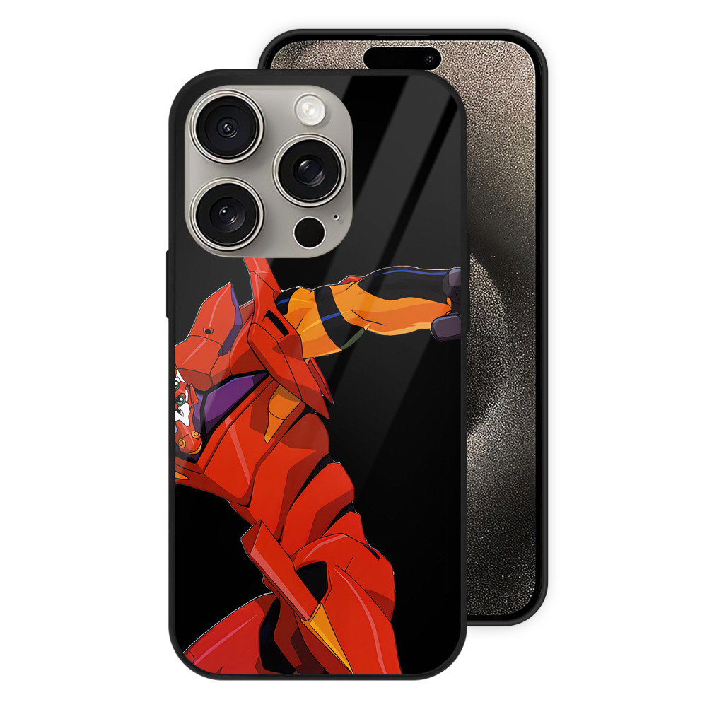 （画像用） EVA 新世紀エヴァンゲリオン 【iPhone15Pro対応】スマホケース 耐衝撃＆黄変防止 背面ガラス