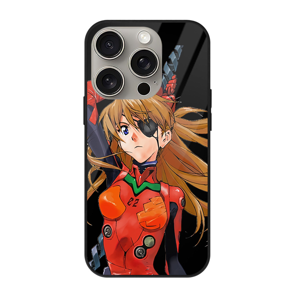 （画像用） EVA 新世紀エヴァンゲリオン 【iPhone15Pro対応】スマホケース 耐衝撃＆黄変防止 背面ガラス