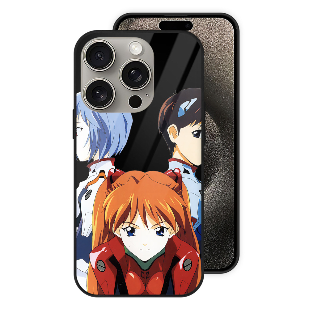 （画像用） EVA 新世紀エヴァンゲリオン 【iPhone15Pro対応】スマホケース 耐衝撃＆黄変防止 背面ガラス