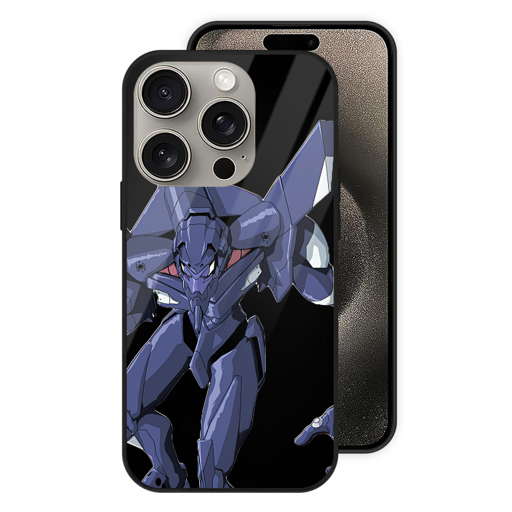 （画像用） EVA 新世紀エヴァンゲリオン 【iPhone15Pro対応】スマホケース 耐衝撃＆黄変防止 背面ガラス