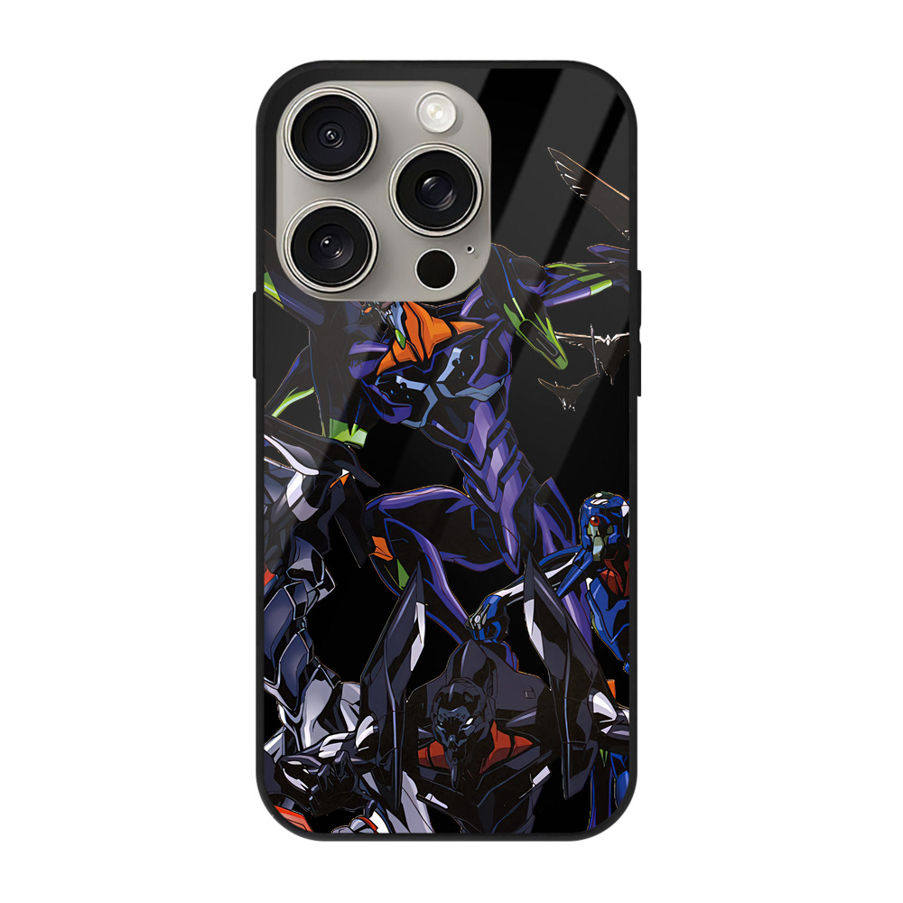（画像用） EVA 新世紀エヴァンゲリオン 【iPhone15Pro対応】スマホケース 耐衝撃＆黄変防止 背面ガラス