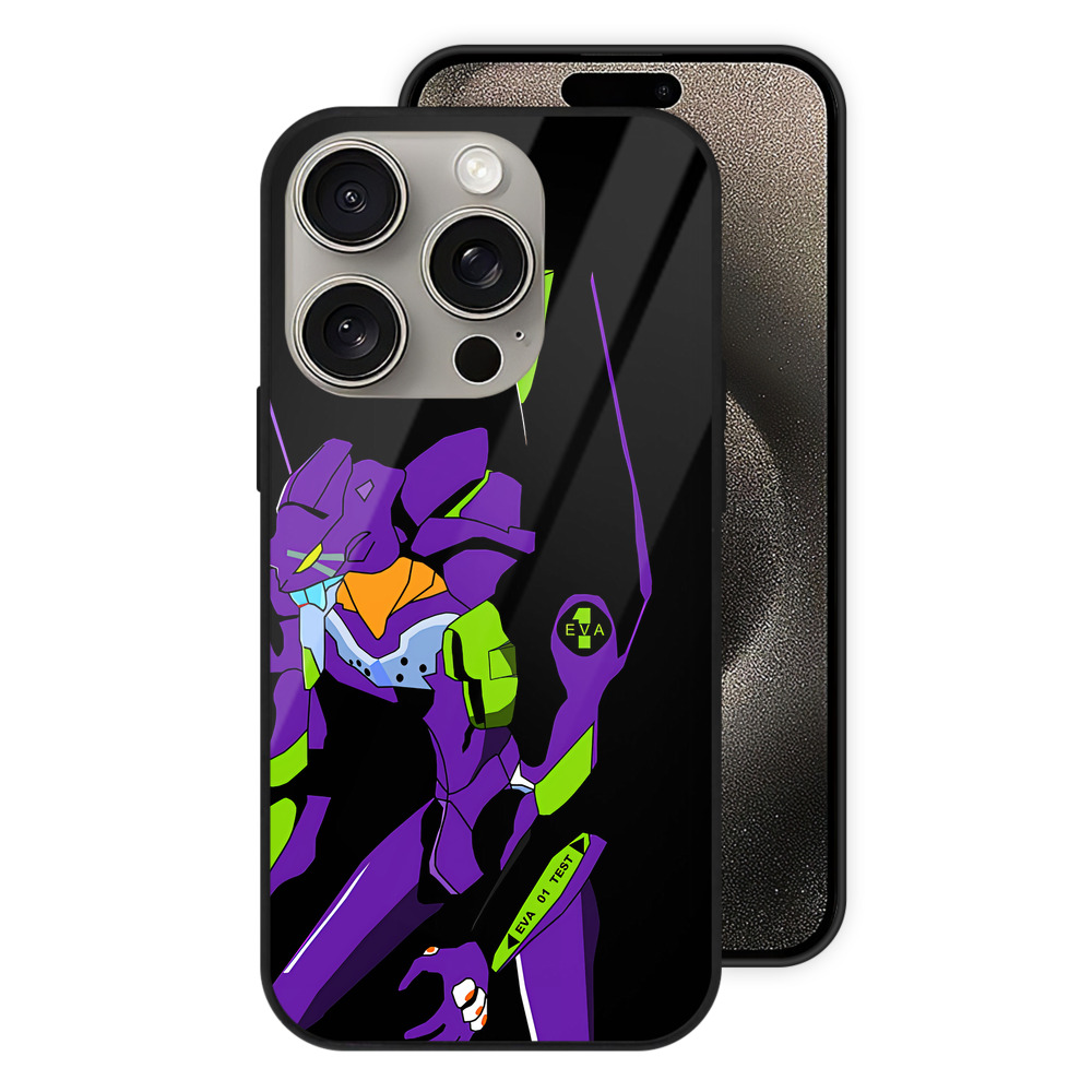（画像用） EVA 新世紀エヴァンゲリオン 【iPhone15Pro対応】スマホケース 耐衝撃＆黄変防止 背面ガラス