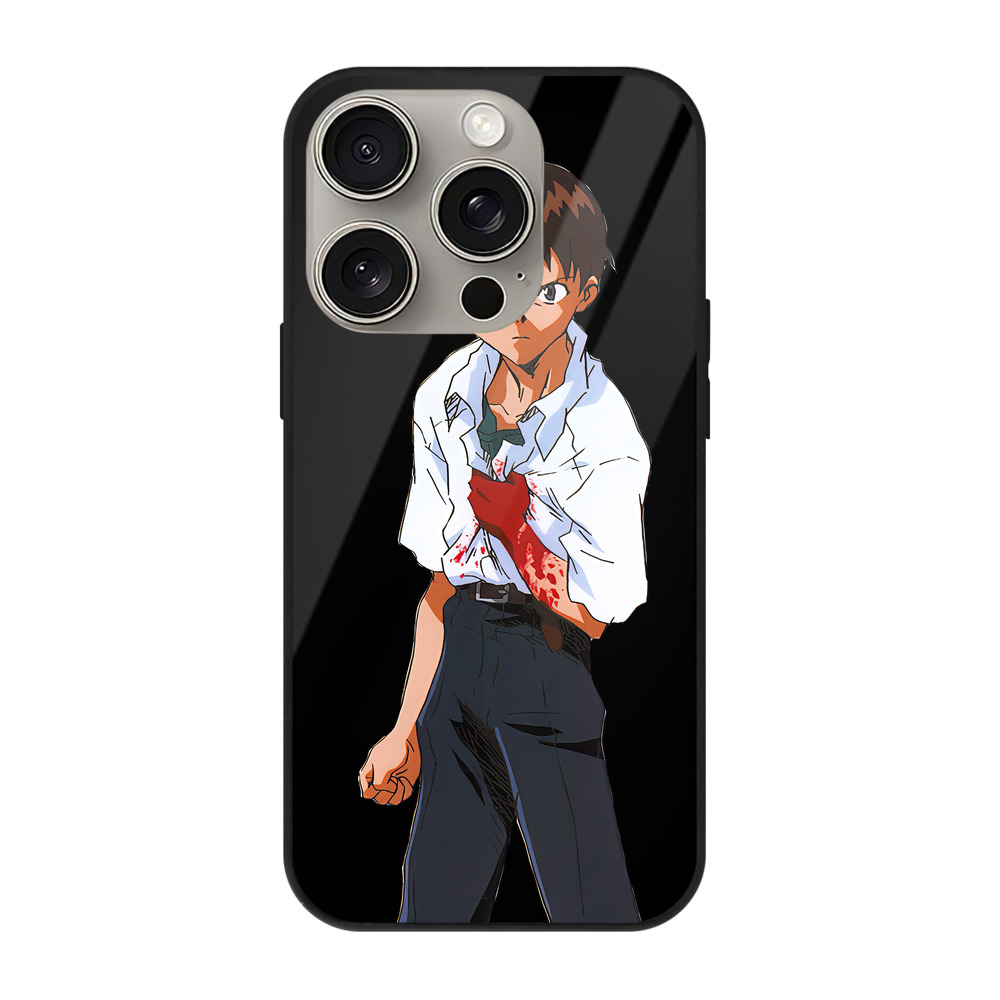 （画像用） EVA 新世紀エヴァンゲリオン 【iPhone15Pro対応】スマホケース 耐衝撃＆黄変防止 背面ガラス