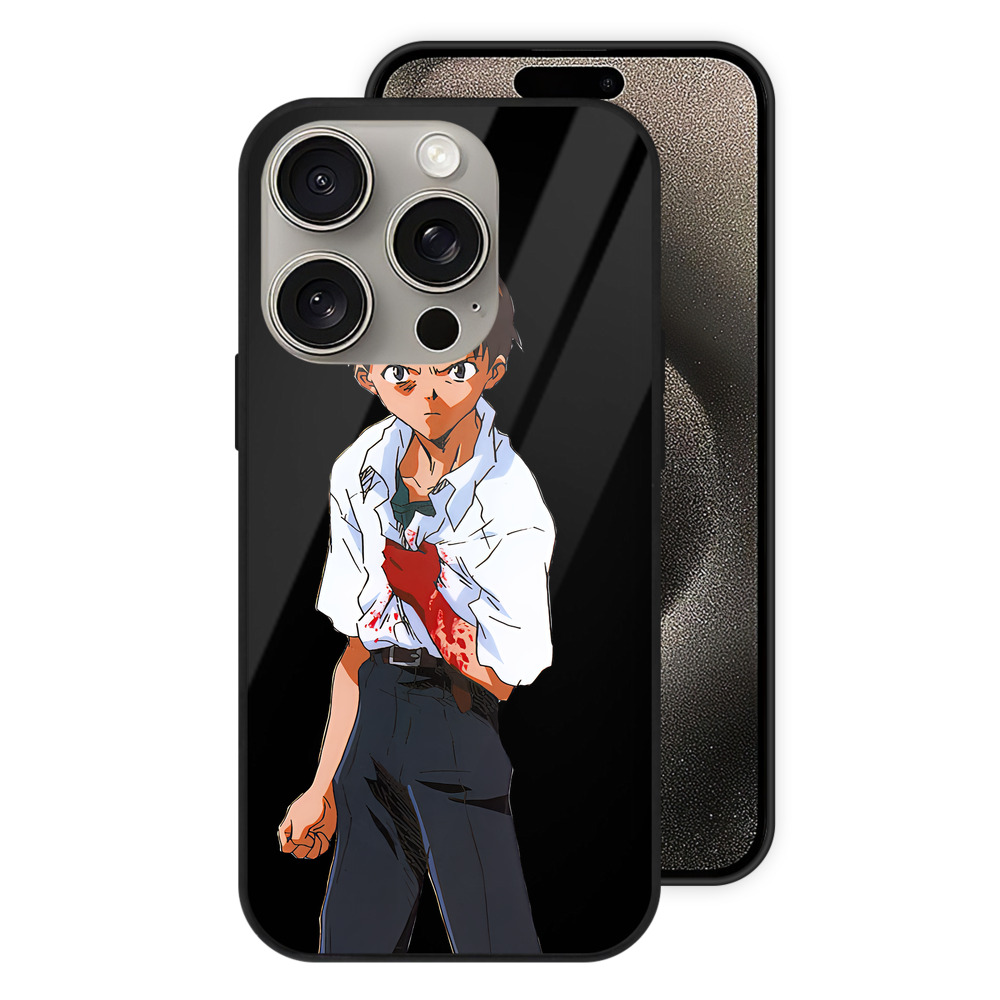 （画像用） EVA 新世紀エヴァンゲリオン 【iPhone15Pro対応】スマホケース 耐衝撃＆黄変防止 背面ガラス