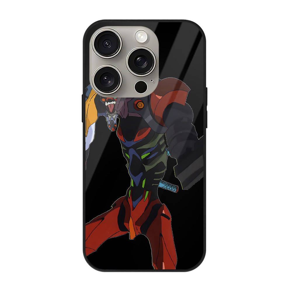 （画像用） EVA 新世紀エヴァンゲリオン 【iPhone15Pro対応】スマホケース 耐衝撃＆黄変防止 背面ガラス