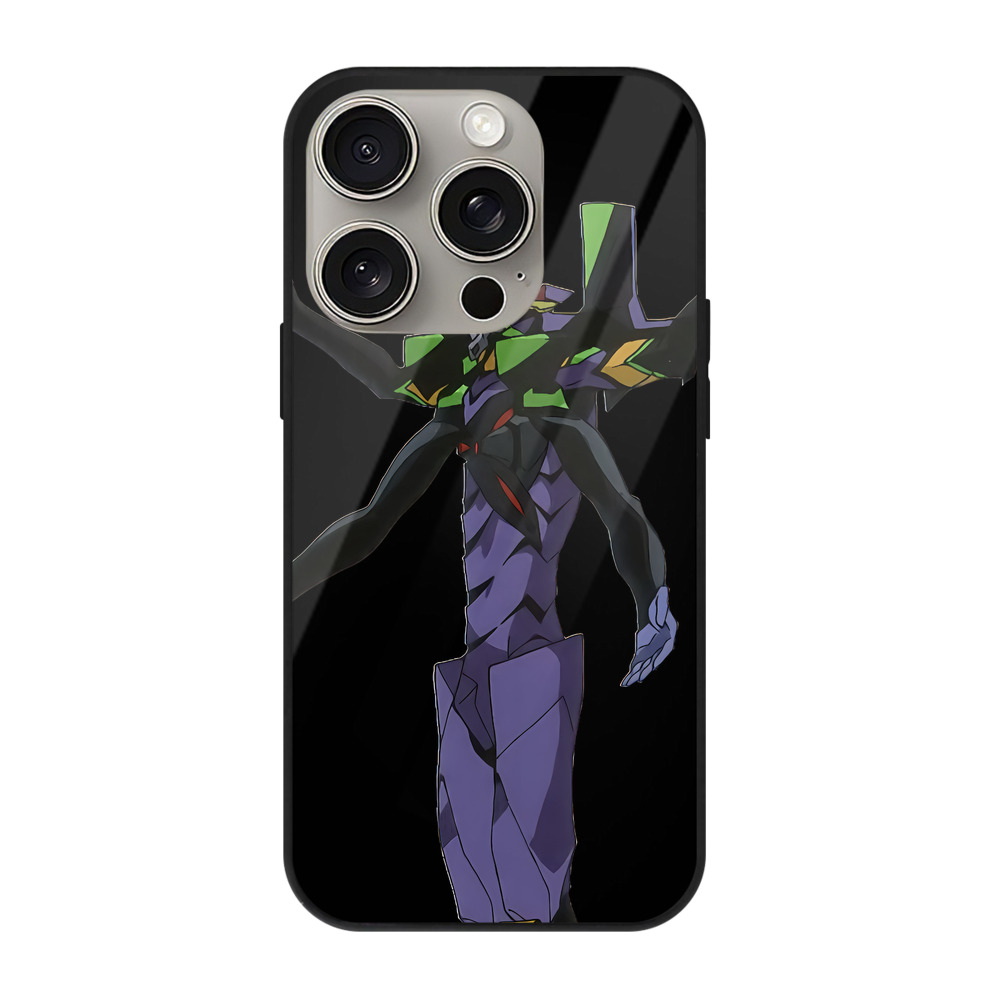 （画像用） EVA 新世紀エヴァンゲリオン 【iPhone15Pro対応】スマホケース 耐衝撃＆黄変防止 背面ガラス