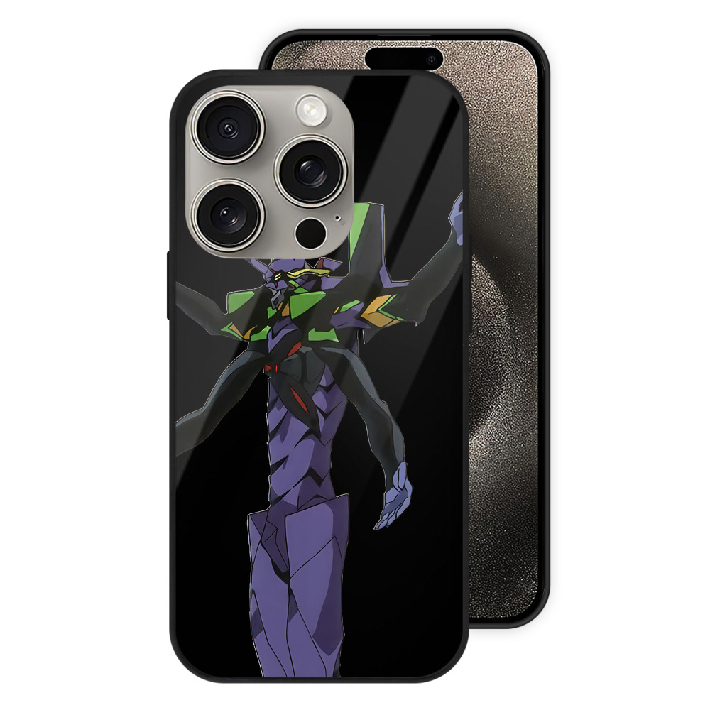 （画像用） EVA 新世紀エヴァンゲリオン 【iPhone15Pro対応】スマホケース 耐衝撃＆黄変防止 背面ガラス