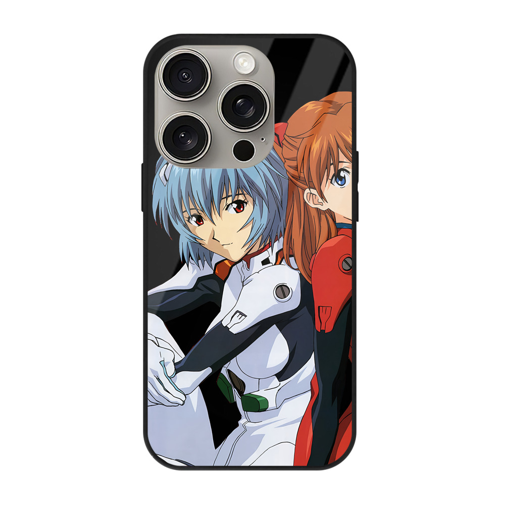 （画像用） EVA 新世紀エヴァンゲリオン 【iPhone15Pro対応】スマホケース 耐衝撃＆黄変防止 背面ガラス