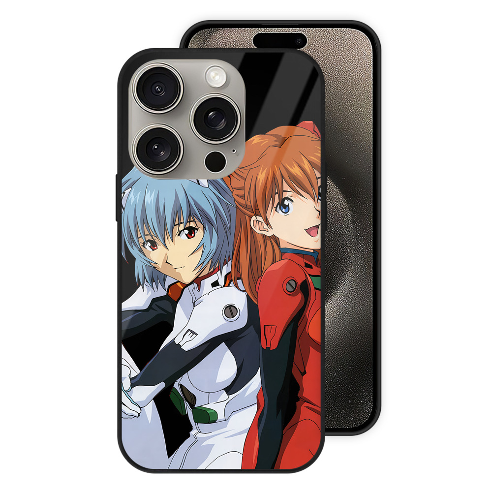 （画像用） EVA 新世紀エヴァンゲリオン 【iPhone15Pro対応】スマホケース 耐衝撃＆黄変防止 背面ガラス