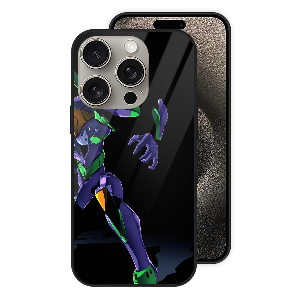 （画像用） EVA 新世紀エヴァンゲリオン 【iPhone15Pro対応】スマホケース 耐衝撃＆黄変防止 背面ガラス