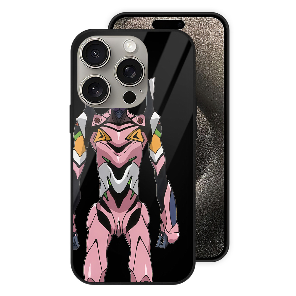 （画像用） EVA 新世紀エヴァンゲリオン 【iPhone15Pro対応】スマホケース 耐衝撃＆黄変防止 背面ガラス