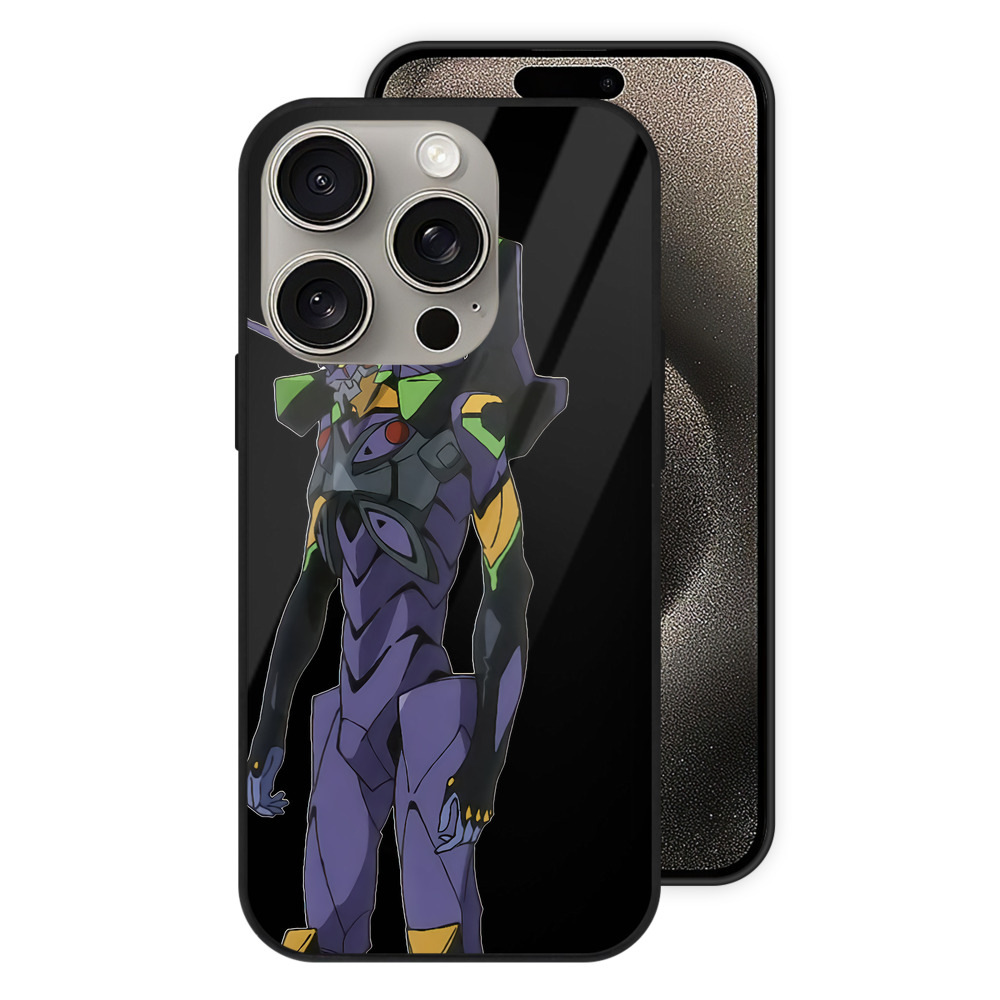 （画像用） EVA 新世紀エヴァンゲリオン 【iPhone15Pro対応】スマホケース 耐衝撃＆黄変防止 背面ガラス