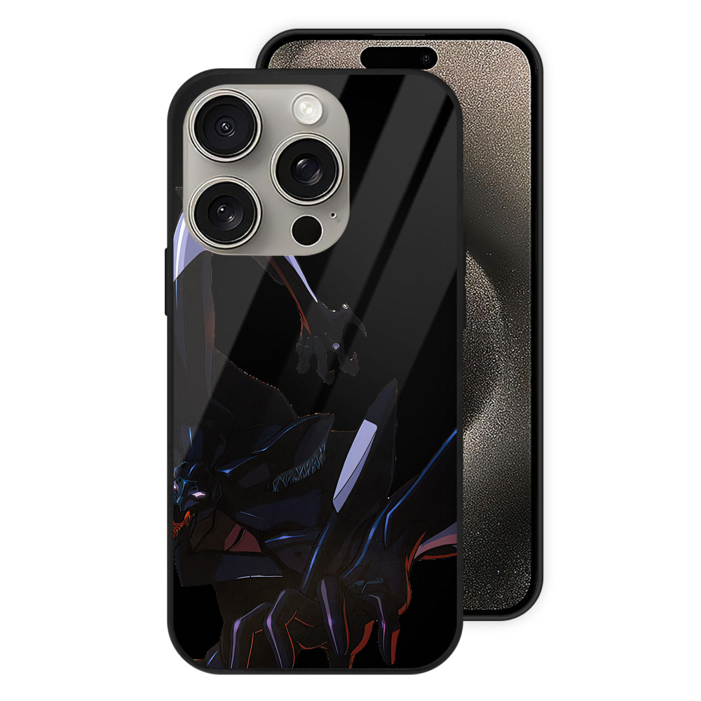 （画像用） EVA 新世紀エヴァンゲリオン 【iPhone15Pro対応】スマホケース 耐衝撃＆黄変防止 背面ガラス