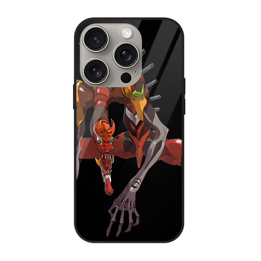 （画像用） EVA 新世紀エヴァンゲリオン 【iPhone15Pro対応】スマホケース 耐衝撃＆黄変防止 背面ガラス