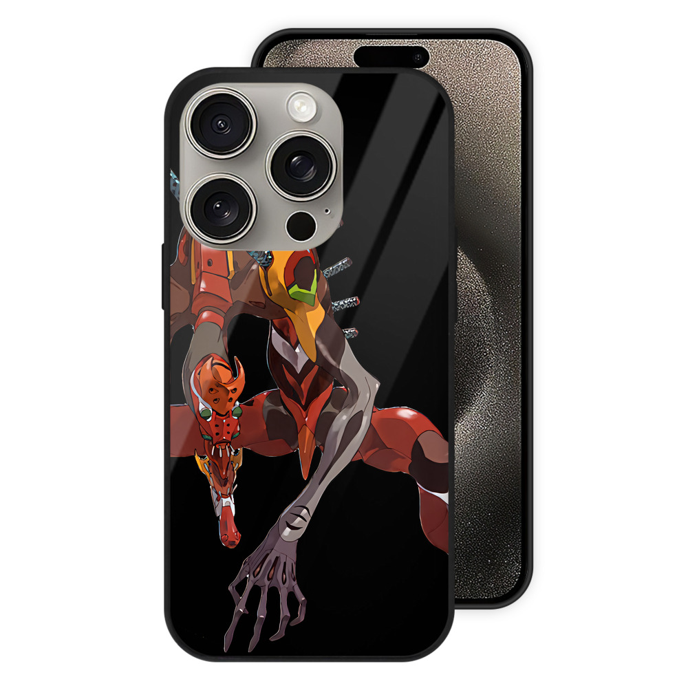 （画像用） EVA 新世紀エヴァンゲリオン 【iPhone15Pro対応】スマホケース 耐衝撃＆黄変防止 背面ガラス