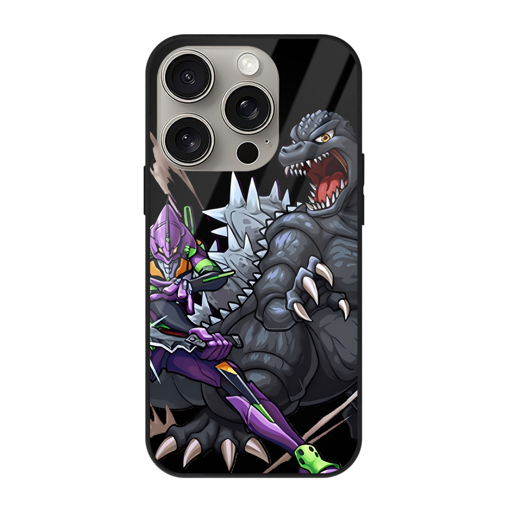 （画像用） EVA 新世紀エヴァンゲリオン 【iPhone15Pro対応】スマホケース 耐衝撃＆黄変防止 背面ガラス