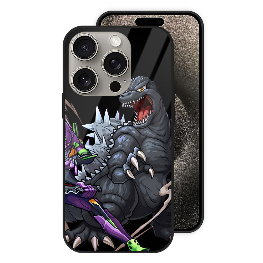 （画像用） EVA 新世紀エヴァンゲリオン 【iPhone15Pro対応】スマホケース 耐衝撃＆黄変防止 背面ガラス