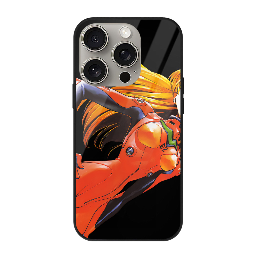 （画像用） EVA 新世紀エヴァンゲリオン 【iPhone15Pro対応】スマホケース 耐衝撃＆黄変防止 背面ガラス