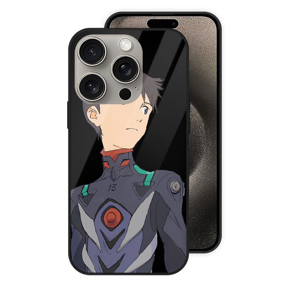 （画像用） EVA 新世紀エヴァンゲリオン 【iPhone15Pro対応】スマホケース 耐衝撃＆黄変防止 背面ガラス