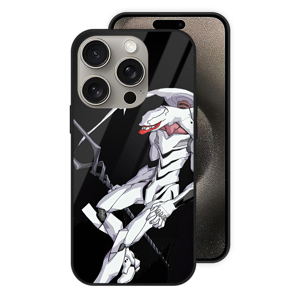 （画像用） EVA 新世紀エヴァンゲリオン 【iPhone15Pro対応】スマホケース 耐衝撃＆黄変防止 背面ガラス