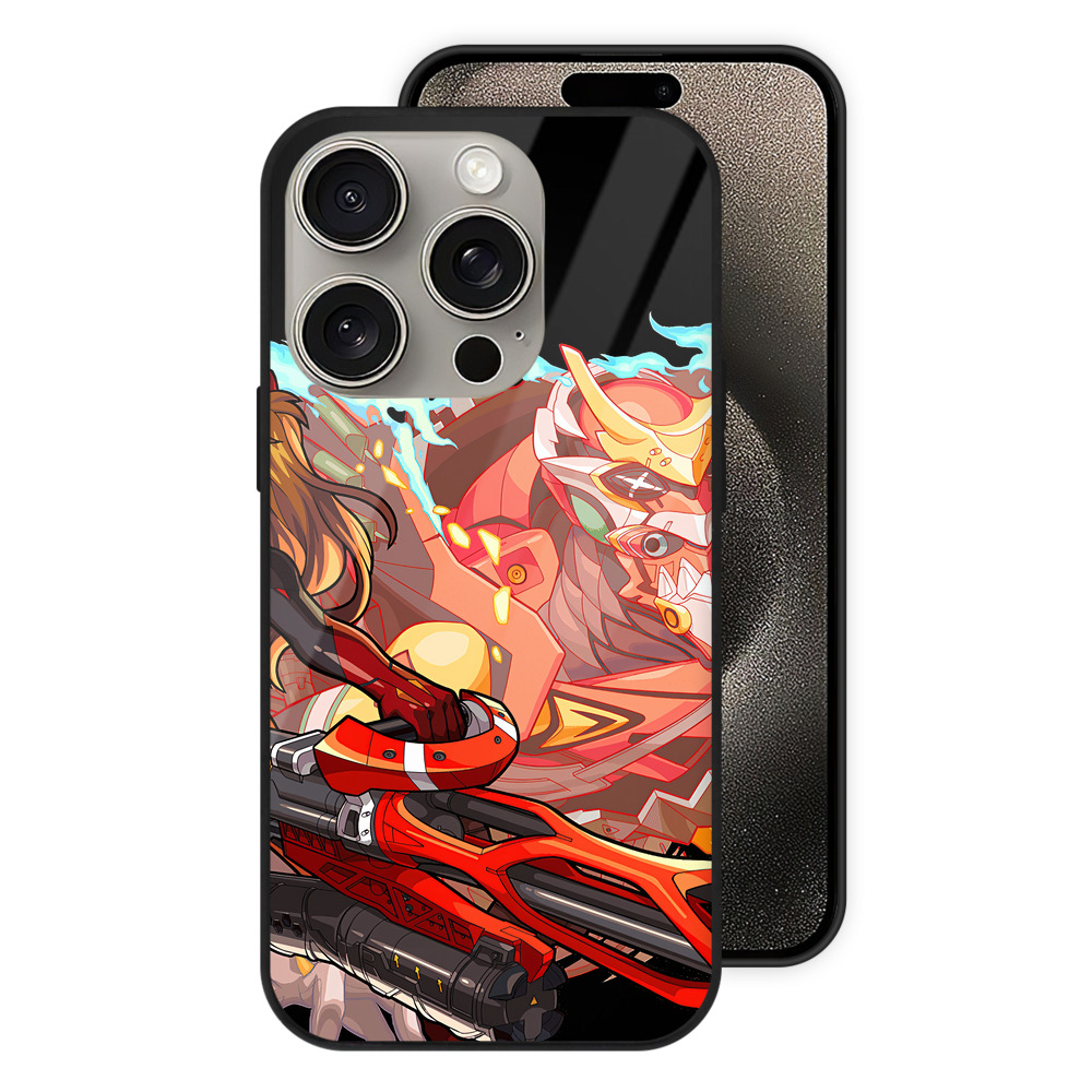 （画像用） EVA 新世紀エヴァンゲリオン 【iPhone15Pro対応】スマホケース 耐衝撃＆黄変防止 背面ガラス