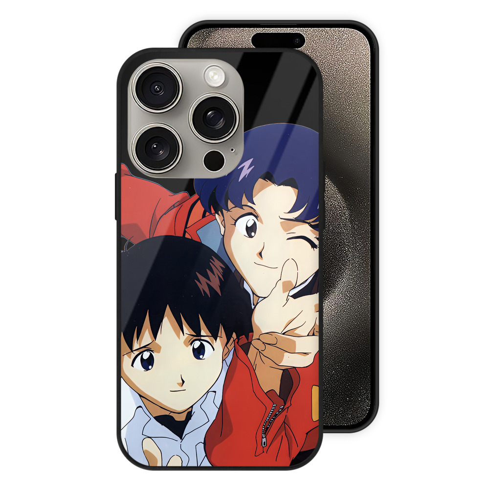 （画像用） EVA 新世紀エヴァンゲリオン 【iPhone15Pro対応】スマホケース 耐衝撃＆黄変防止 背面ガラス