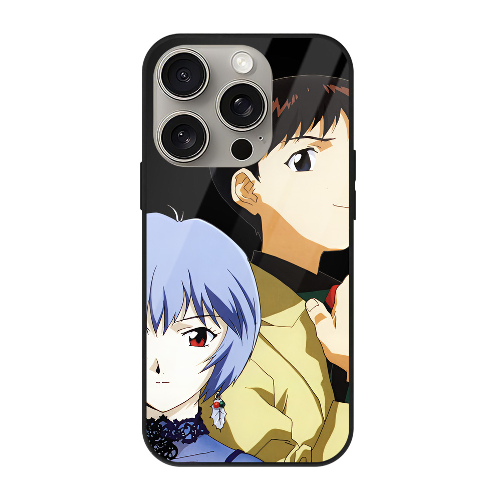 （画像用） EVA 新世紀エヴァンゲリオン 【iPhone15Pro対応】スマホケース 耐衝撃＆黄変防止 背面ガラス