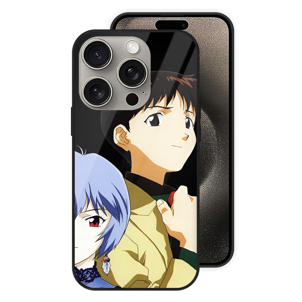 （画像用） EVA 新世紀エヴァンゲリオン 【iPhone15Pro対応】スマホケース 耐衝撃＆黄変防止 背面ガラス