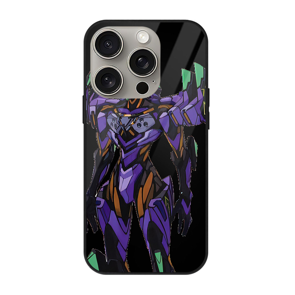 （画像用） EVA 新世紀エヴァンゲリオン 【iPhone15Pro対応】スマホケース 耐衝撃＆黄変防止 背面ガラス