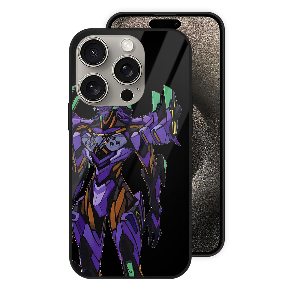 （画像用） EVA 新世紀エヴァンゲリオン 【iPhone15Pro対応】スマホケース 耐衝撃＆黄変防止 背面ガラス