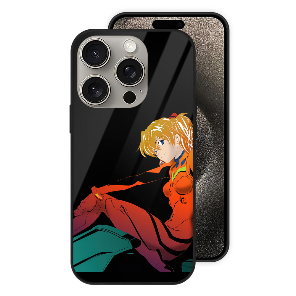 （画像用） EVA 新世紀エヴァンゲリオン 【iPhone15Pro対応】スマホケース 耐衝撃＆黄変防止 背面ガラス
