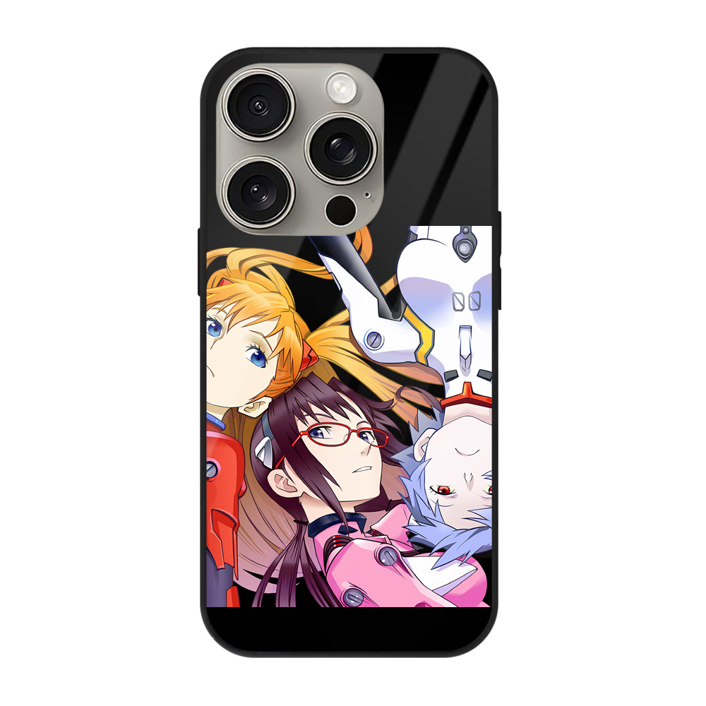 （画像用） EVA 新世紀エヴァンゲリオン 【iPhone15Pro対応】スマホケース 耐衝撃＆黄変防止 背面ガラス