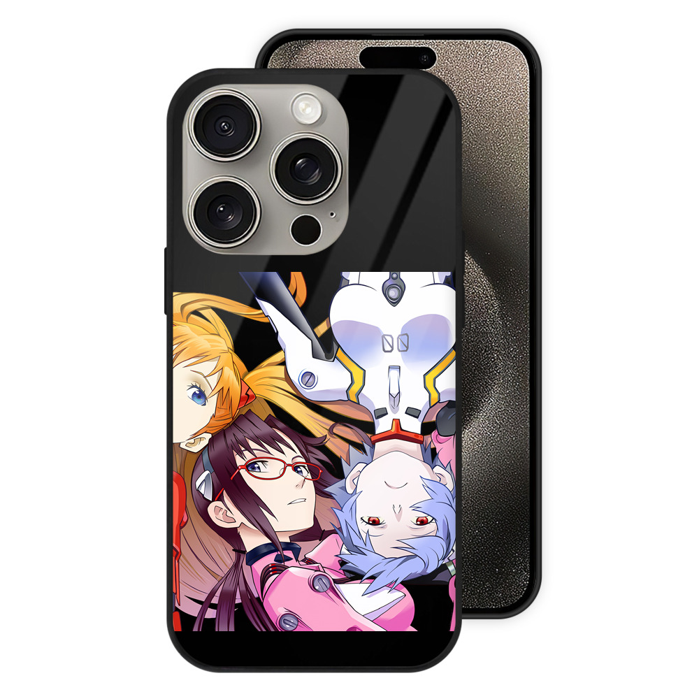 （画像用） EVA 新世紀エヴァンゲリオン 【iPhone15Pro対応】スマホケース 耐衝撃＆黄変防止 背面ガラス