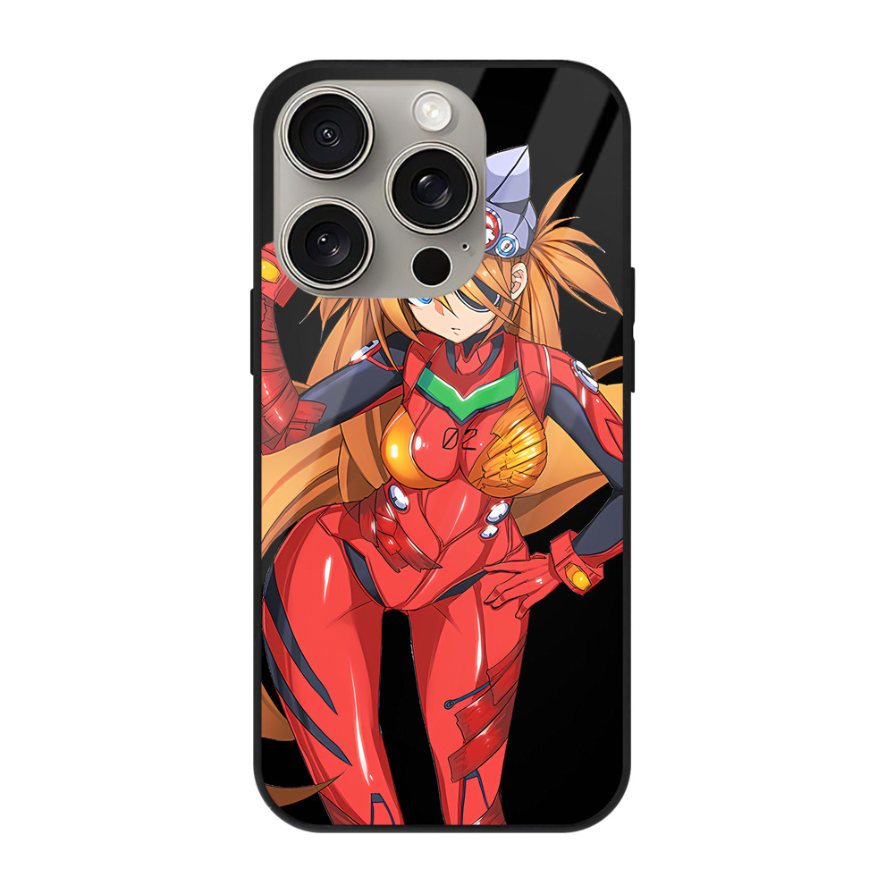 （画像用） EVA 新世紀エヴァンゲリオン 【iPhone15Pro対応】スマホケース 耐衝撃＆黄変防止 背面ガラス