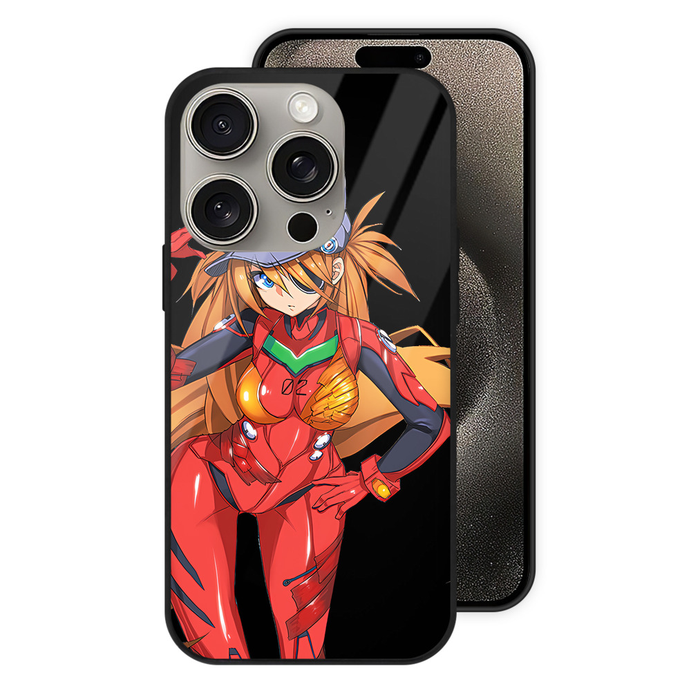 （画像用） EVA 新世紀エヴァンゲリオン 【iPhone15Pro対応】スマホケース 耐衝撃＆黄変防止 背面ガラス