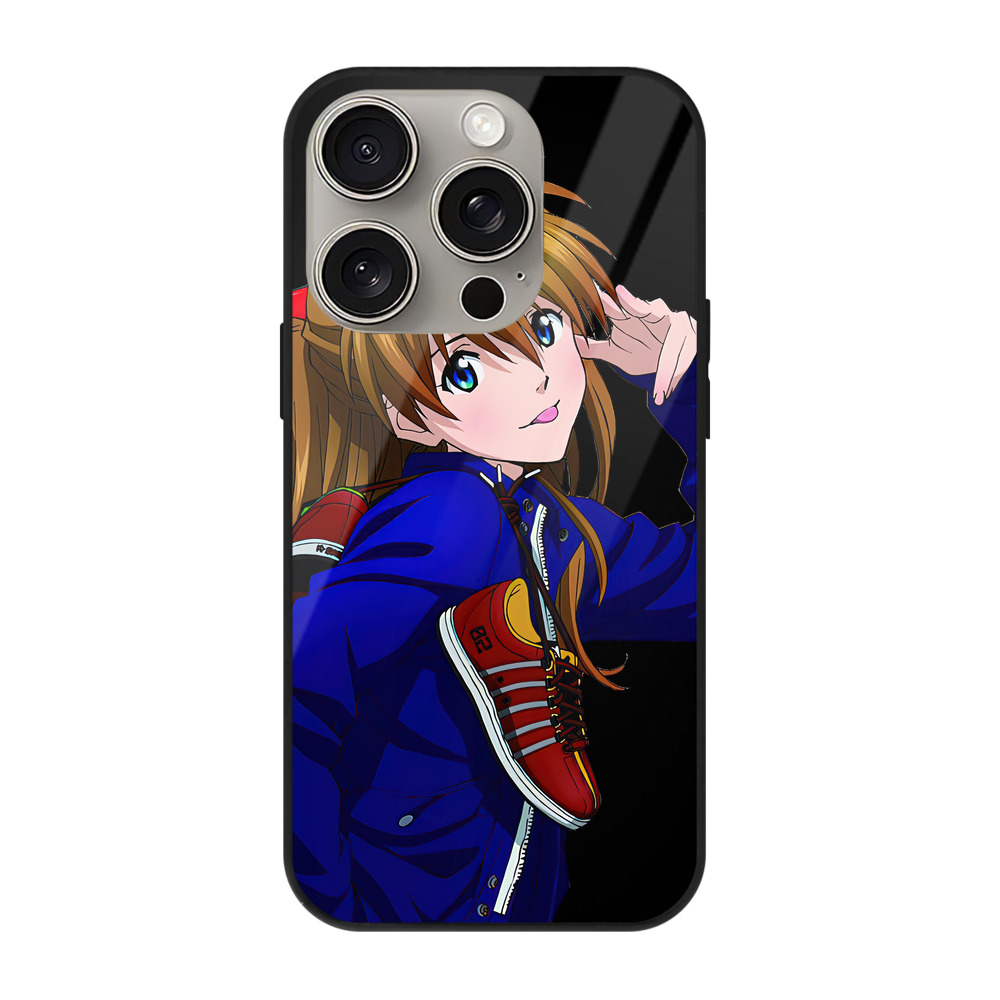 （画像用） EVA 新世紀エヴァンゲリオン 【iPhone15Pro対応】スマホケース 耐衝撃＆黄変防止 背面ガラス