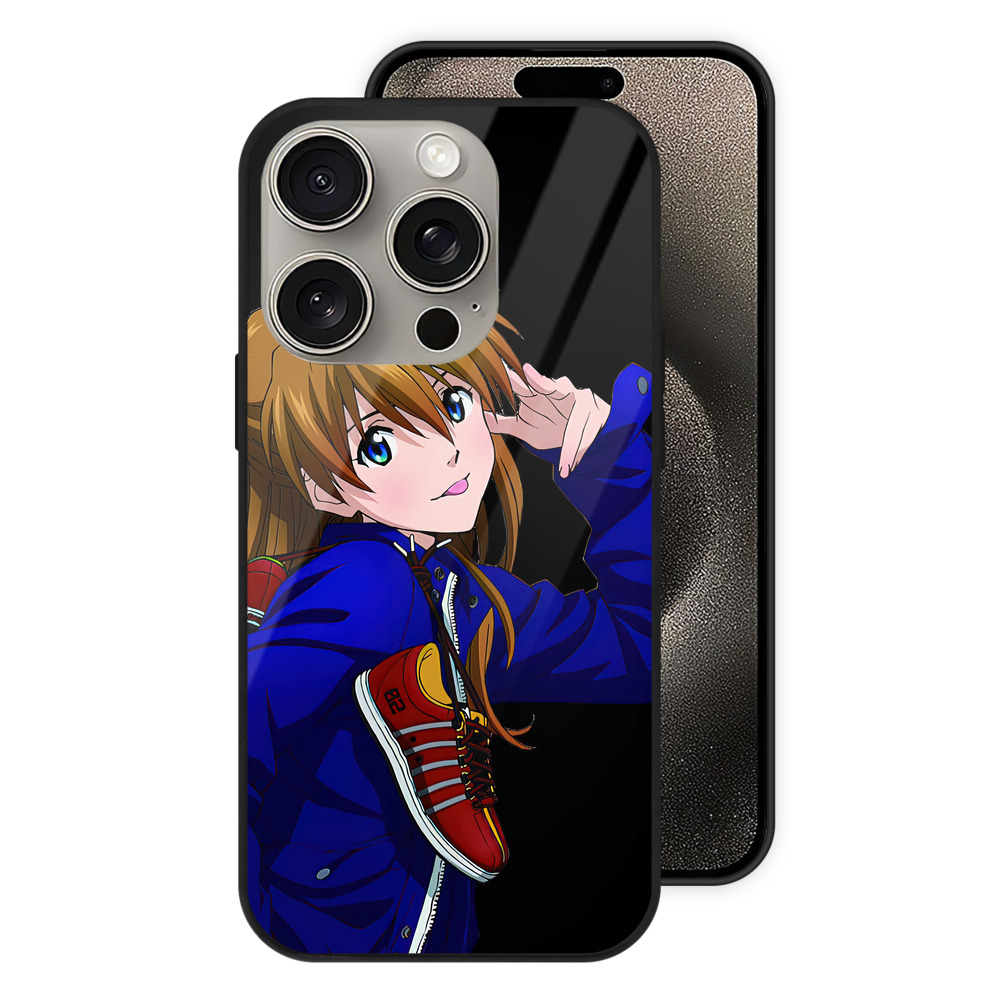 （画像用） EVA 新世紀エヴァンゲリオン 【iPhone15Pro対応】スマホケース 耐衝撃＆黄変防止 背面ガラス