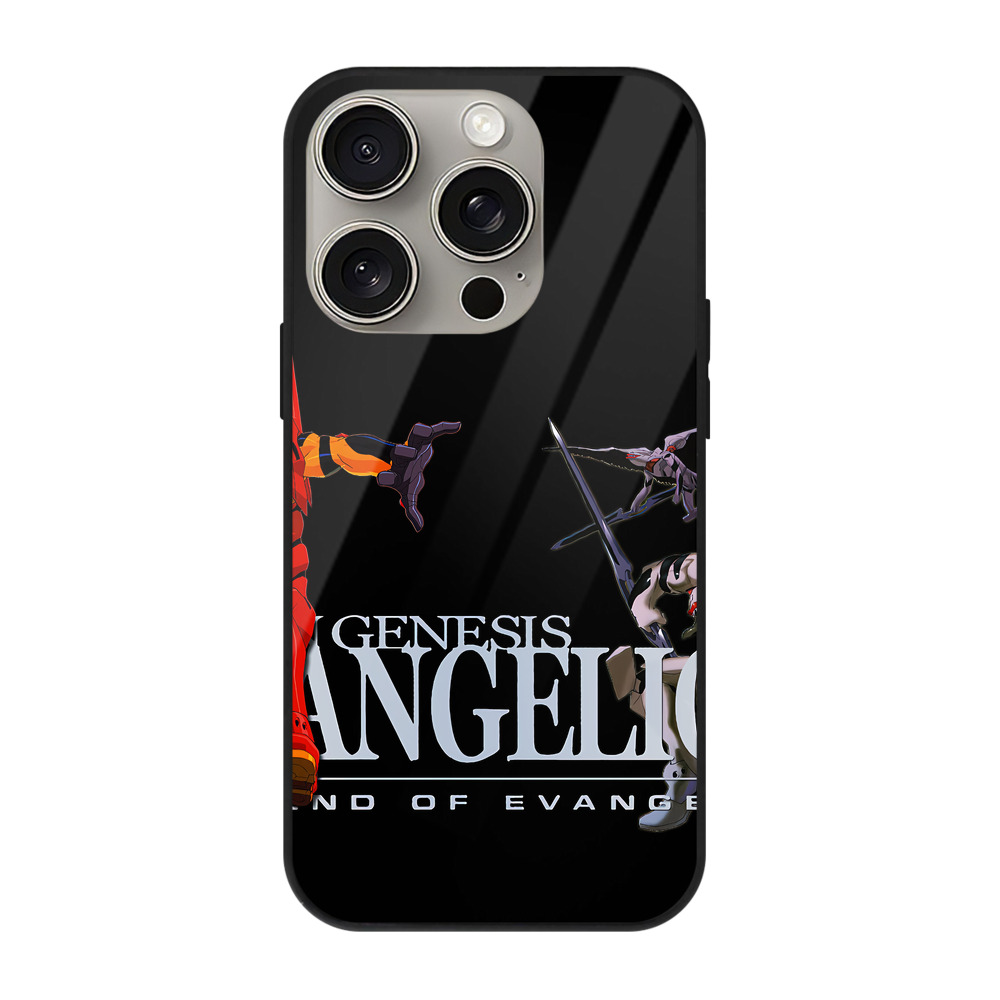（画像用） EVA 新世紀エヴァンゲリオン 【iPhone15Pro対応】スマホケース 耐衝撃＆黄変防止 背面ガラス