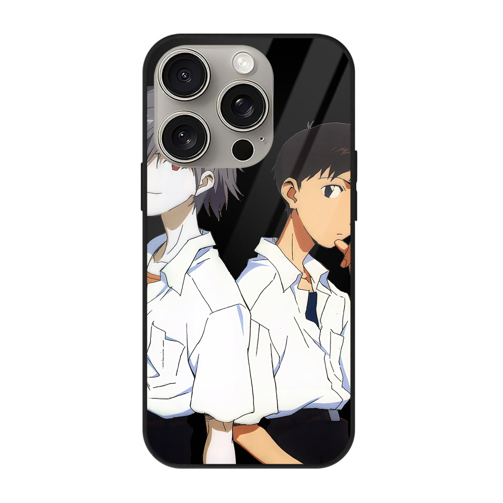 （画像用） EVA 新世紀エヴァンゲリオン 【iPhone15Pro対応】スマホケース 耐衝撃＆黄変防止 背面ガラス