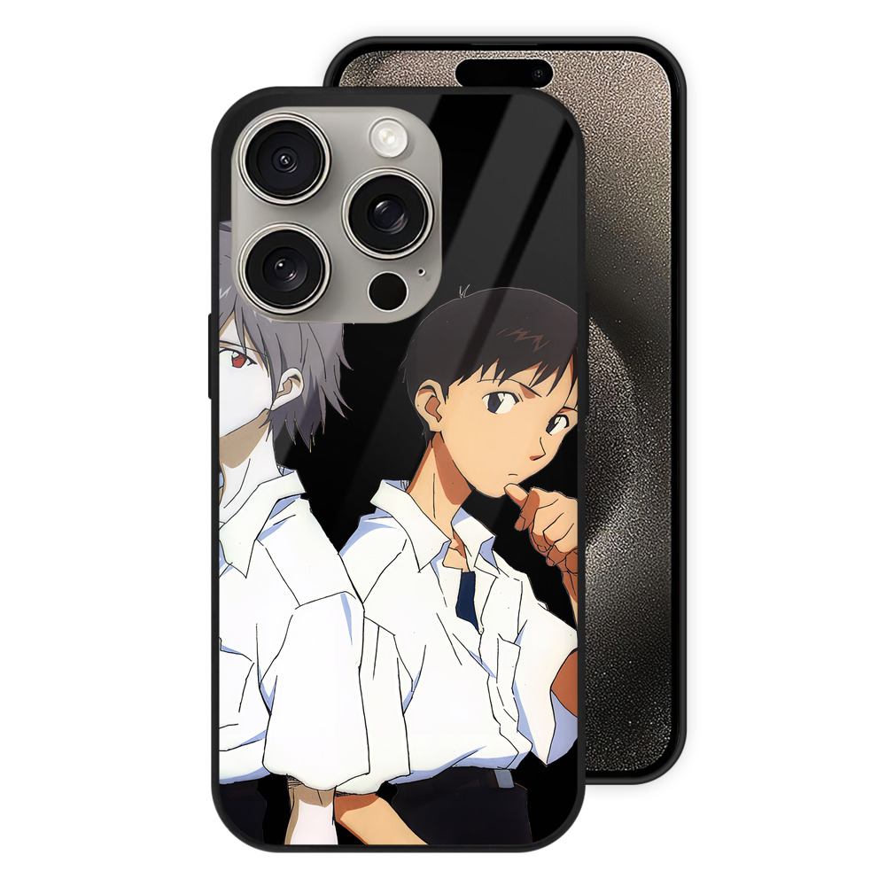 （画像用） EVA 新世紀エヴァンゲリオン 【iPhone15Pro対応】スマホケース 耐衝撃＆黄変防止 背面ガラス