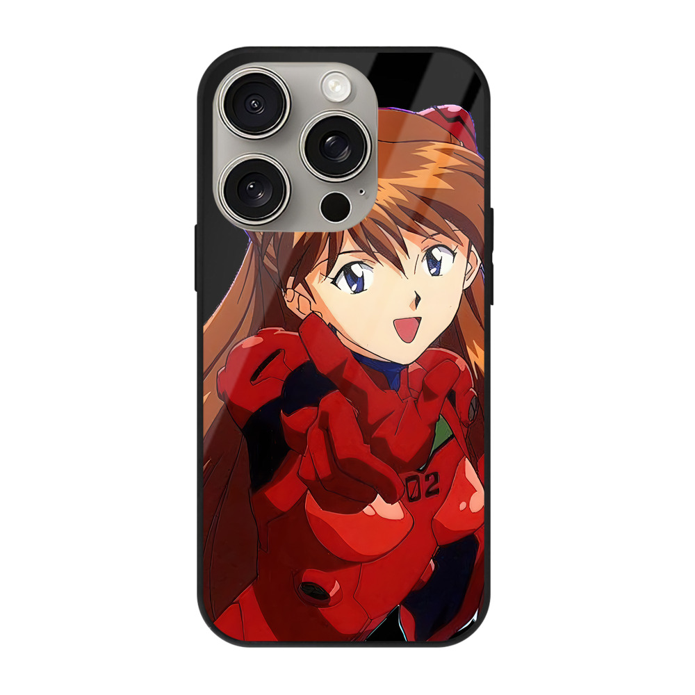 （画像用） EVA 新世紀エヴァンゲリオン 【iPhone15Pro対応】スマホケース 耐衝撃＆黄変防止 背面ガラス
