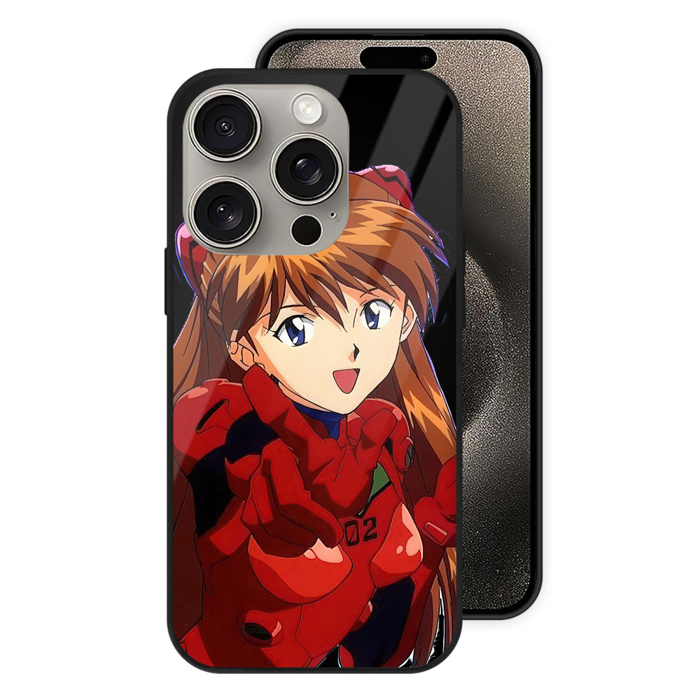 （画像用） EVA 新世紀エヴァンゲリオン 【iPhone15Pro対応】スマホケース 耐衝撃＆黄変防止 背面ガラス