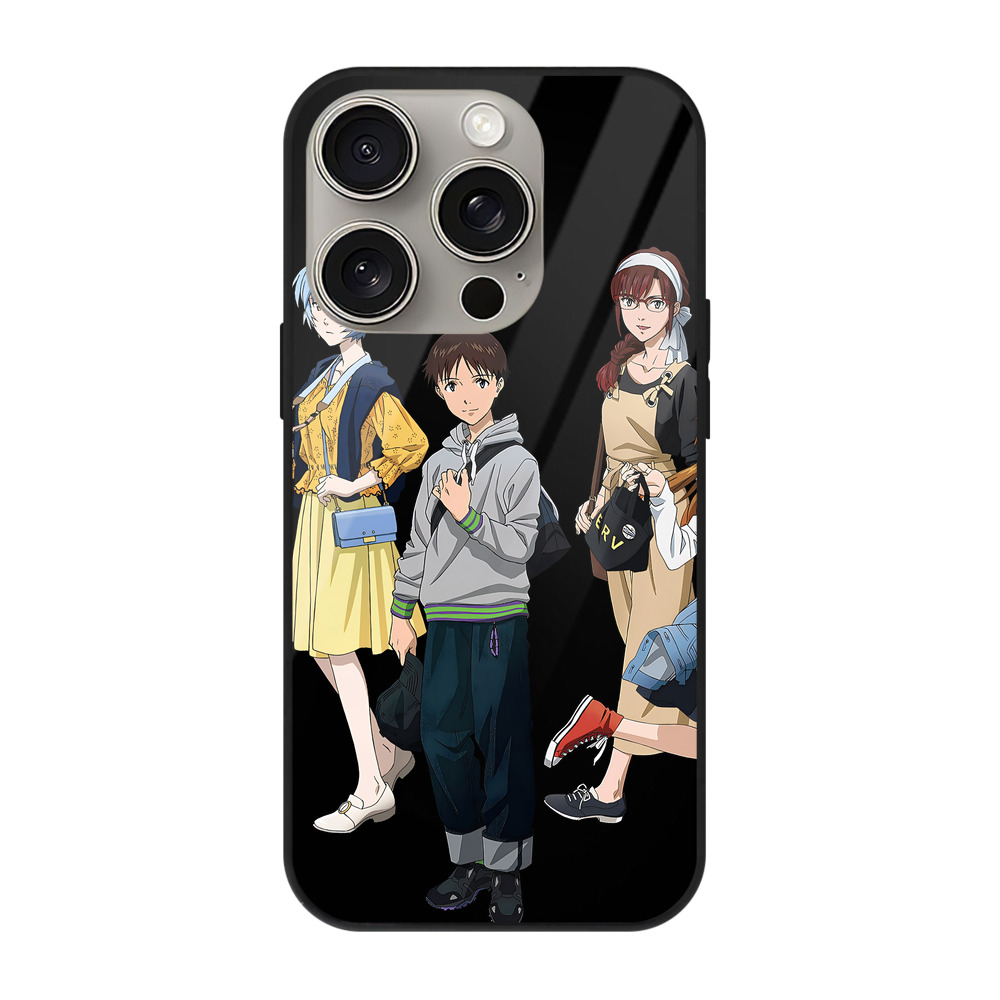 （画像用） EVA 新世紀エヴァンゲリオン 【iPhone15Pro対応】スマホケース 耐衝撃＆黄変防止 背面ガラス