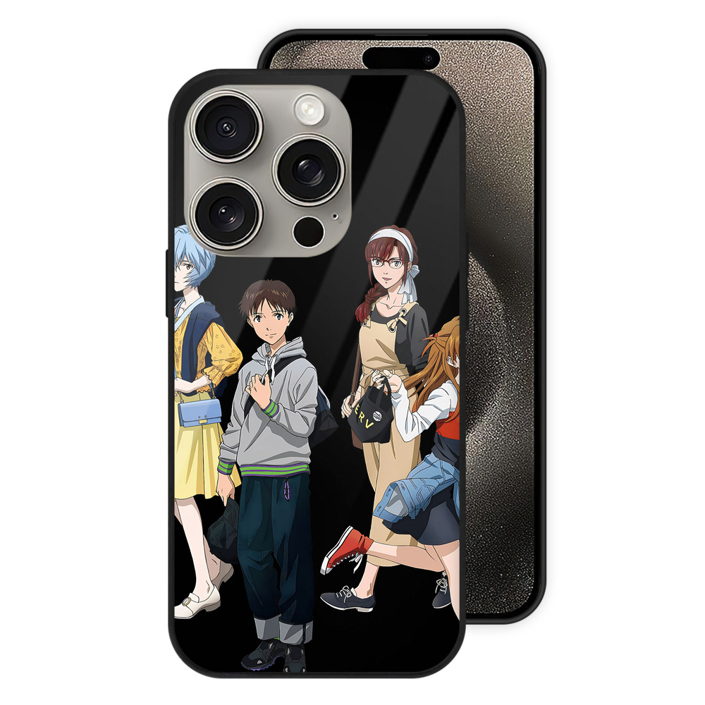 （画像用） EVA 新世紀エヴァンゲリオン 【iPhone15Pro対応】スマホケース 耐衝撃＆黄変防止 背面ガラス