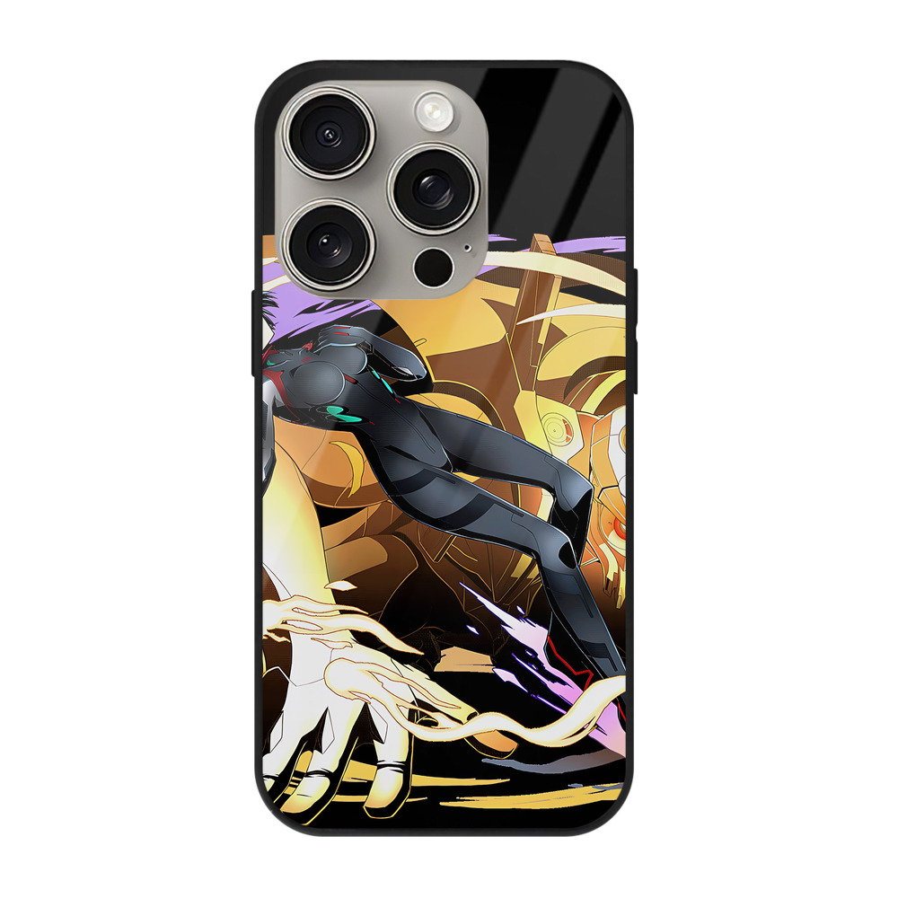 （画像用） EVA 新世紀エヴァンゲリオン 【iPhone15Pro対応】スマホケース 耐衝撃＆黄変防止 背面ガラス
