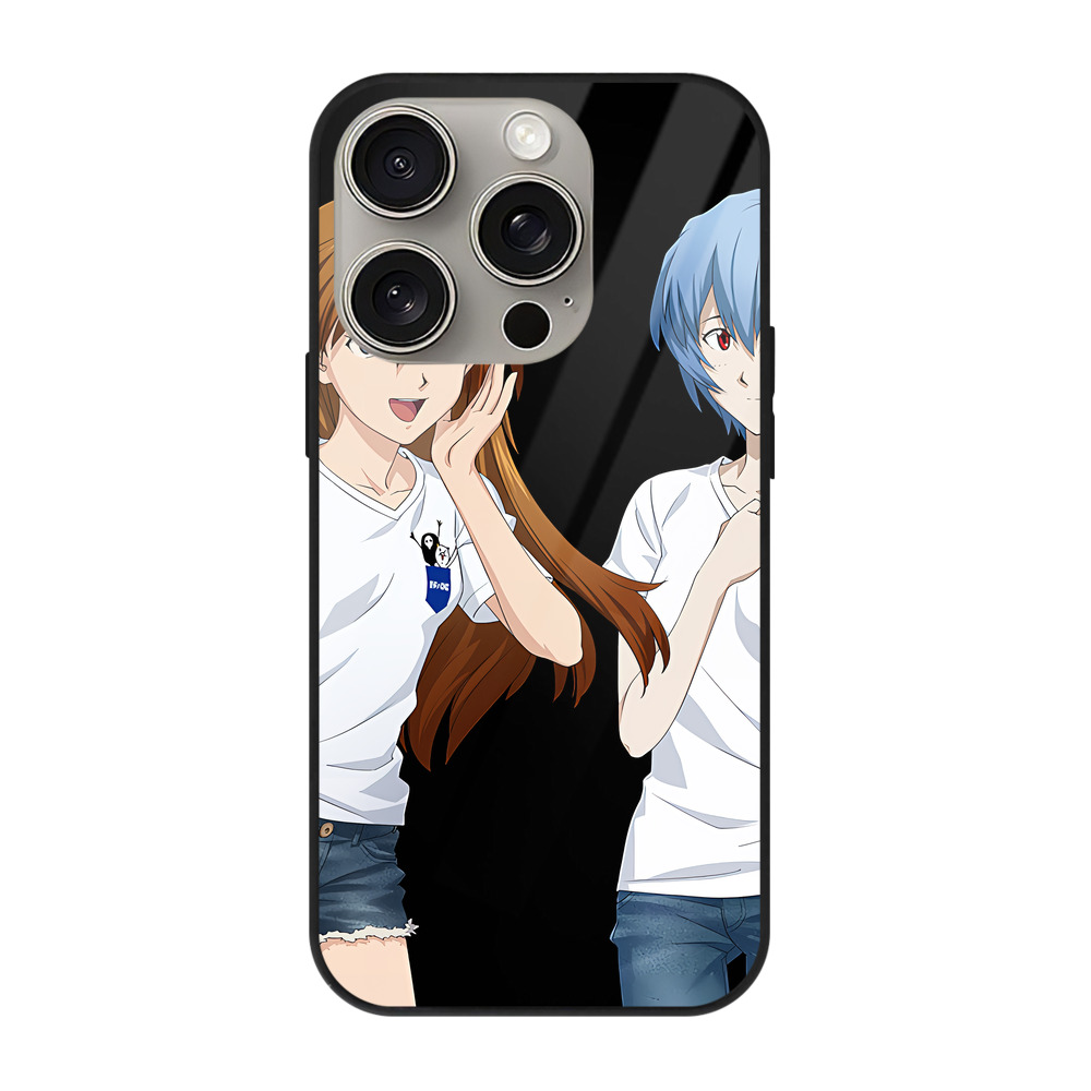 （画像用） EVA 新世紀エヴァンゲリオン 【iPhone15Pro対応】スマホケース 耐衝撃＆黄変防止 背面ガラス