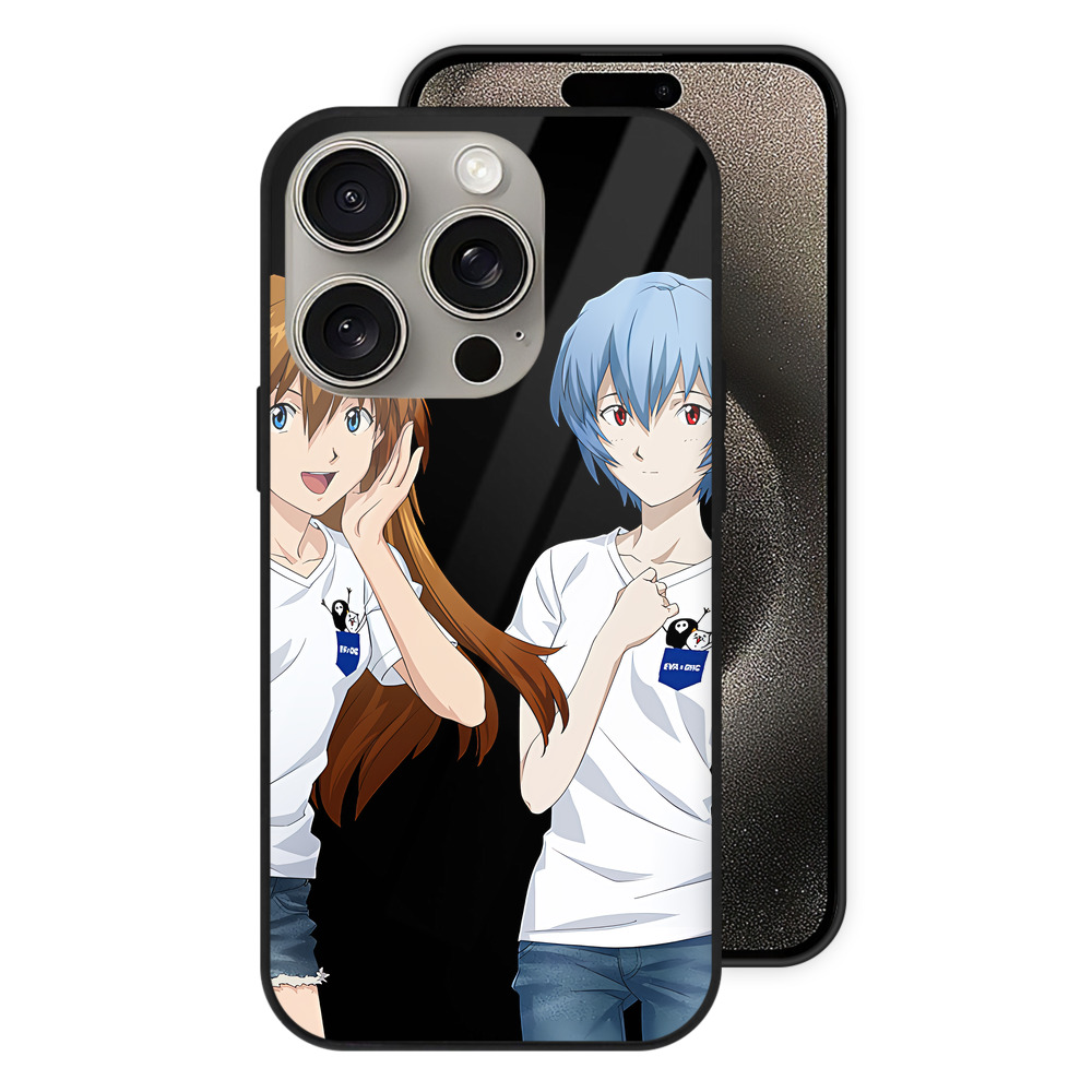 （画像用） EVA 新世紀エヴァンゲリオン 【iPhone15Pro対応】スマホケース 耐衝撃＆黄変防止 背面ガラス
