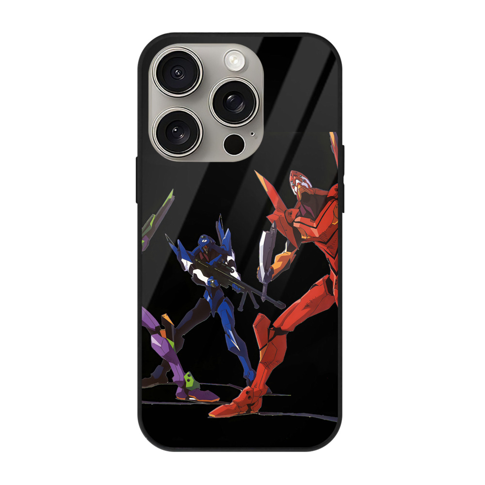 （画像用） EVA 新世紀エヴァンゲリオン 【iPhone15Pro対応】スマホケース 耐衝撃＆黄変防止 背面ガラス