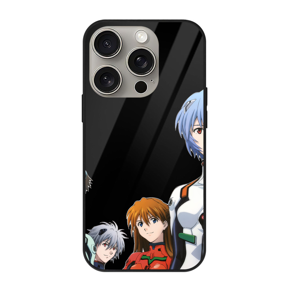 （画像用） EVA 新世紀エヴァンゲリオン 【iPhone15Pro対応】スマホケース 耐衝撃＆黄変防止 背面ガラス