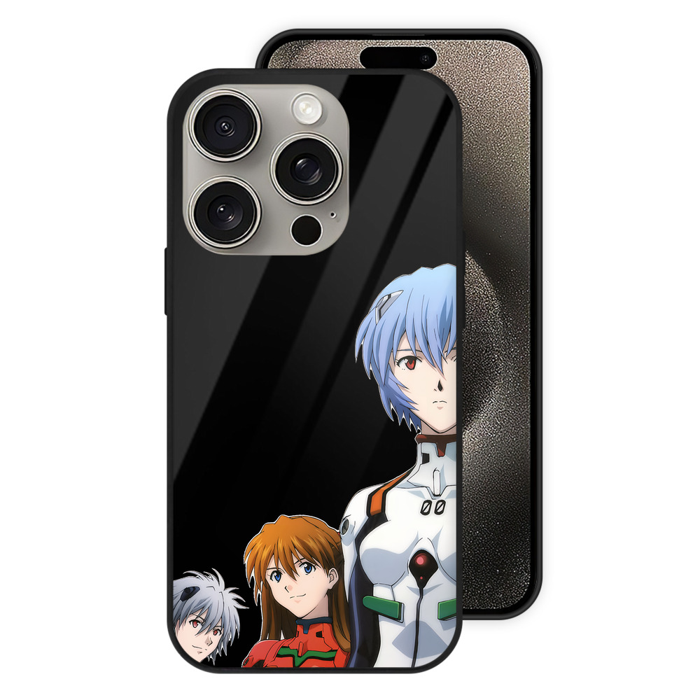 （画像用） EVA 新世紀エヴァンゲリオン 【iPhone15Pro対応】スマホケース 耐衝撃＆黄変防止 背面ガラス